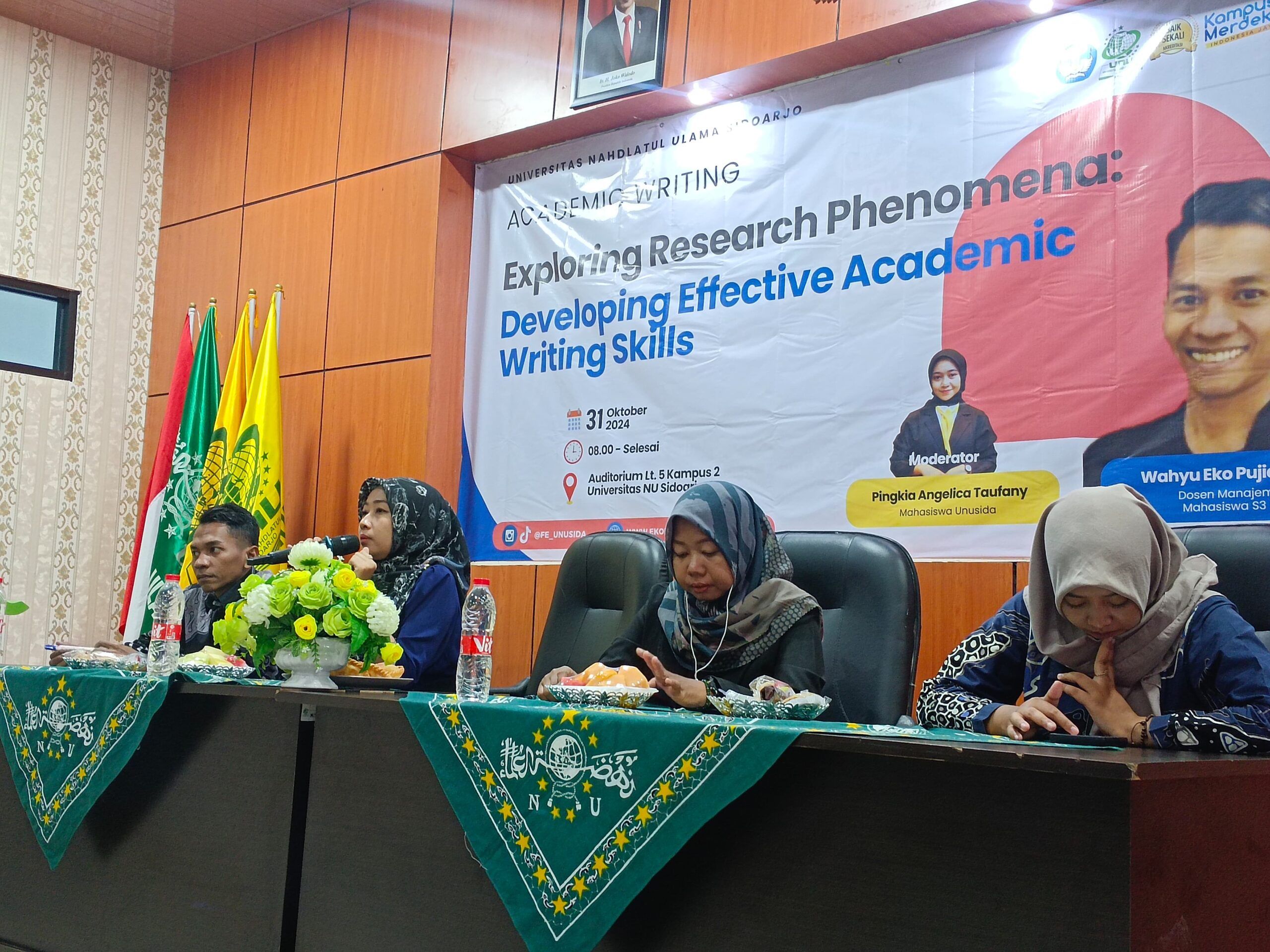 Prodi Manajemen Fakultas Ekonomi UNUSIDA Gelar Acara Academic Writing Bertema "Exploring Research Phenomena: Developing Effective Academic Writing Skills"