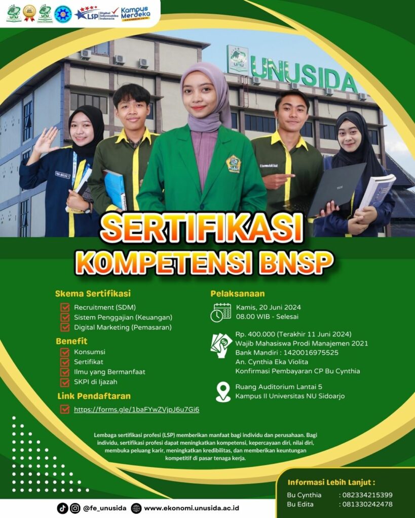 Sertifikasi Kompetensi BNSP Prodi Manajemen 2024 Batch #1