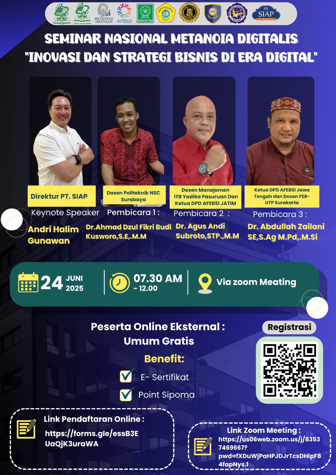 Seminar Nasional Metanoia Digitalis: “Inovasi dan Strategi Bisnis di Era Digital” Sukses Digelar